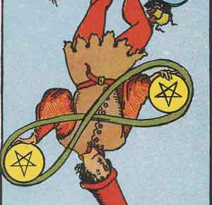 ペンタクルの2の逆位置