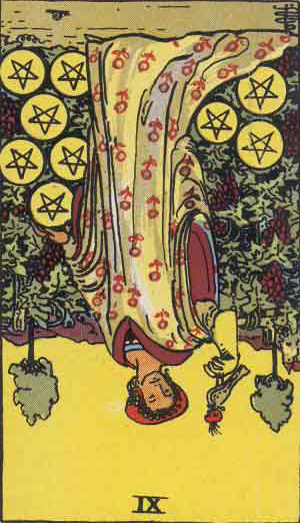 ペンタクルの9の逆位置