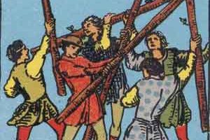 ワンドの5の正位置